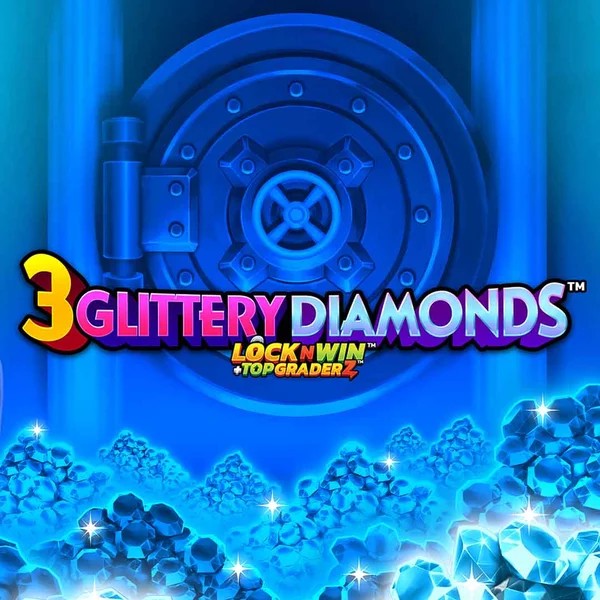 3 Glittery Diamonds slot icon by PearFiction Studios, available at Hollywin Casino