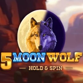 Official Slots logo: 5 Moon Wolf by Apparat Gaming at Hollywin Casino