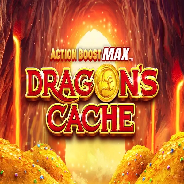 Action Boost Max Dragon's Cache game by SpinPlay Games – logo hosted on Hollywin Casino