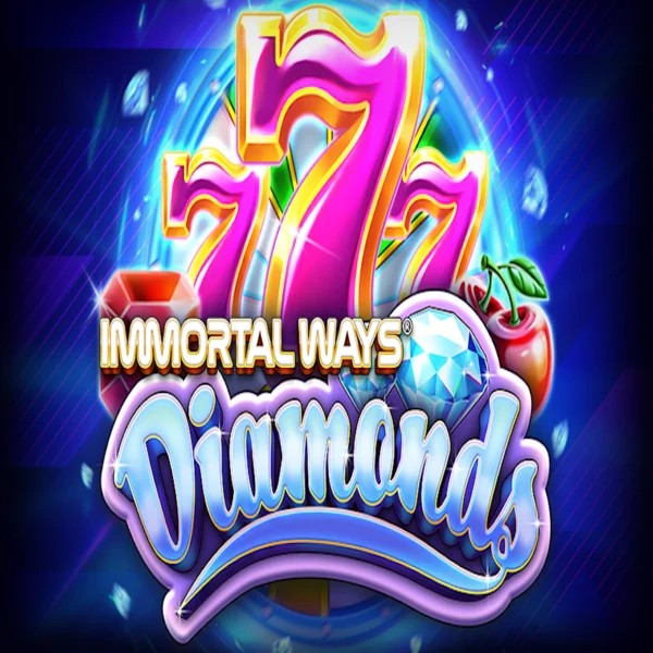 Immortal Ways Diamonds slot logo by RubyPlay at Hollywin Casino