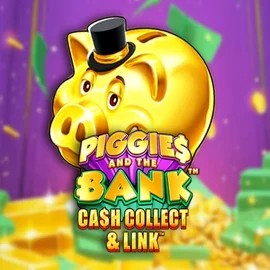 Official Slots logo: Piggies And The Bank Cash Collect & Link by Origins at Hollywin Casino