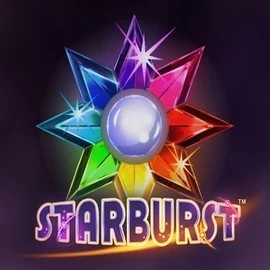 Starburst logo – Slots by NetEnt at Hollywin Casino