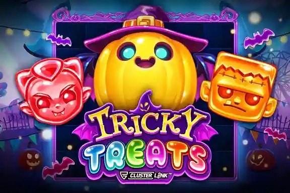 Official Slots logo: Tricky Treats by Push Gaming at Hollywin Casino